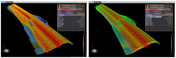 3次元点群処理ソフト(TREND-POINT)を用いた施工土量計測システム  (KK-150058-VE)