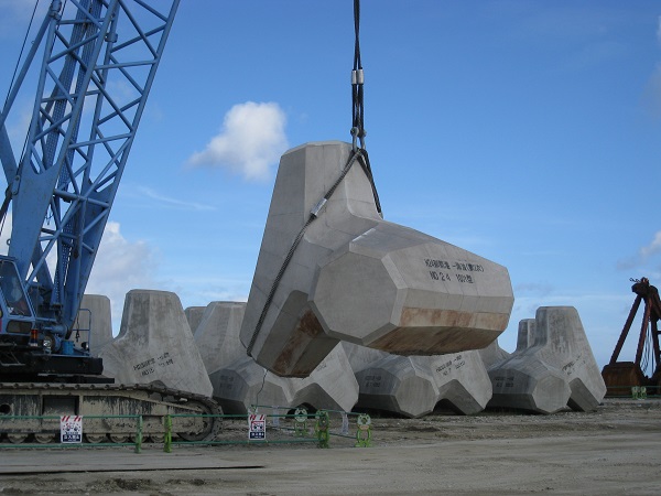 消波・根固ブロック据付用高強度玉掛索(コマストロングワイヤ)（ OKK-150001-VE ）