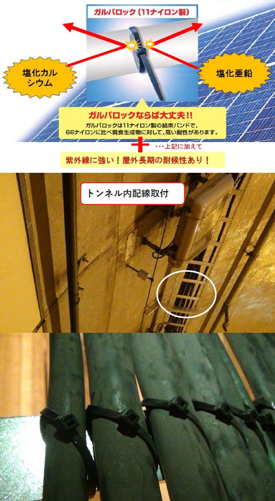 環境に優しい高耐久性結束バンド「ガルバロック」（ KK-170053-A ）