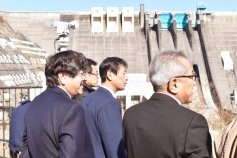 鶴田ダム再開発事業完成式に工藤政務官が出席