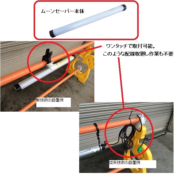 充電式蛍光灯型LEDライト(ムーンセーバー)（ HR-150004-VE ）