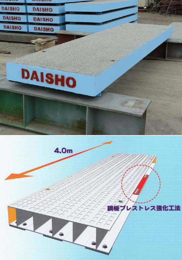 プレストレスデッキ 1.0m×4.0m  (KK-120033-VR)