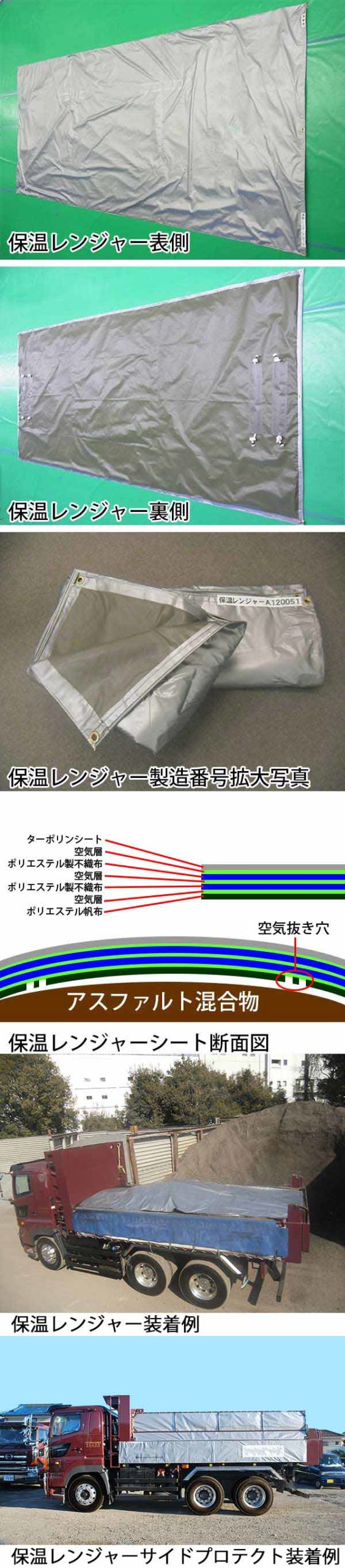 アスファルト混合物専用保温シート 保温レンジャー   (KT-130071-VE)