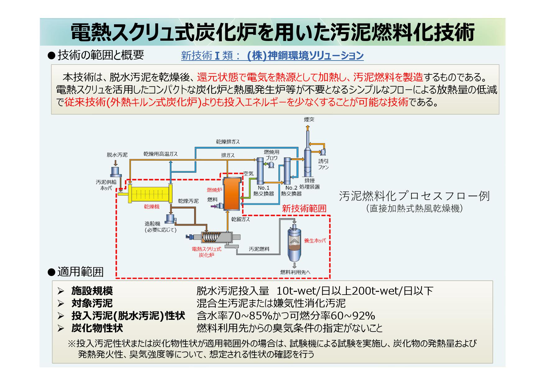 省エネ化と安定した発熱量の汚泥燃料製造が可能な汚泥燃料化技術！