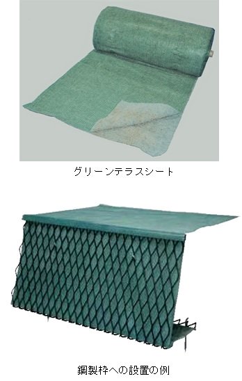 耐侵食性能と緑化性能に優れた植生シート「グリーンテラスシート」(QS-220029-A)