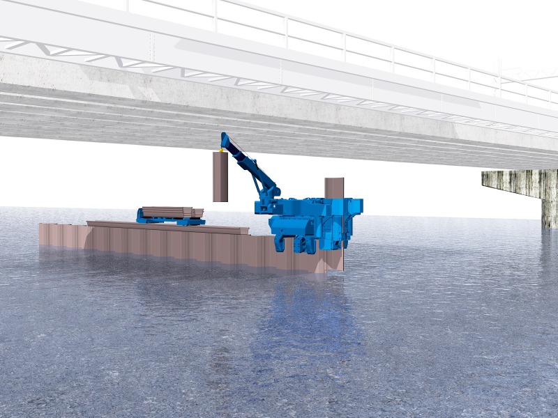 上部障害クリア工法（U形鋼矢板500mm・600mm対応）(KT-220232-A)