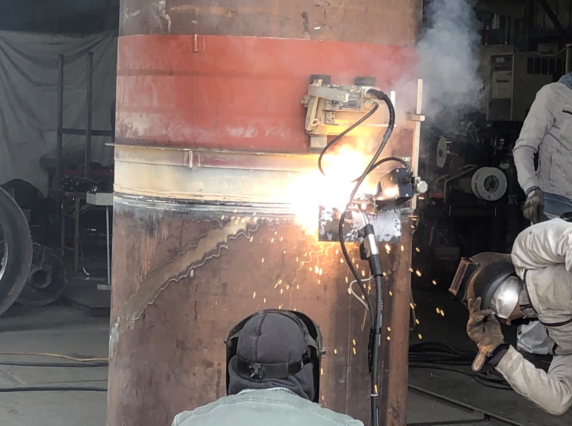 杭溶接ロボット光工法(PHC杭・鋼管杭・ピアの耐震補強板の溶接等)(KT-220243-A)