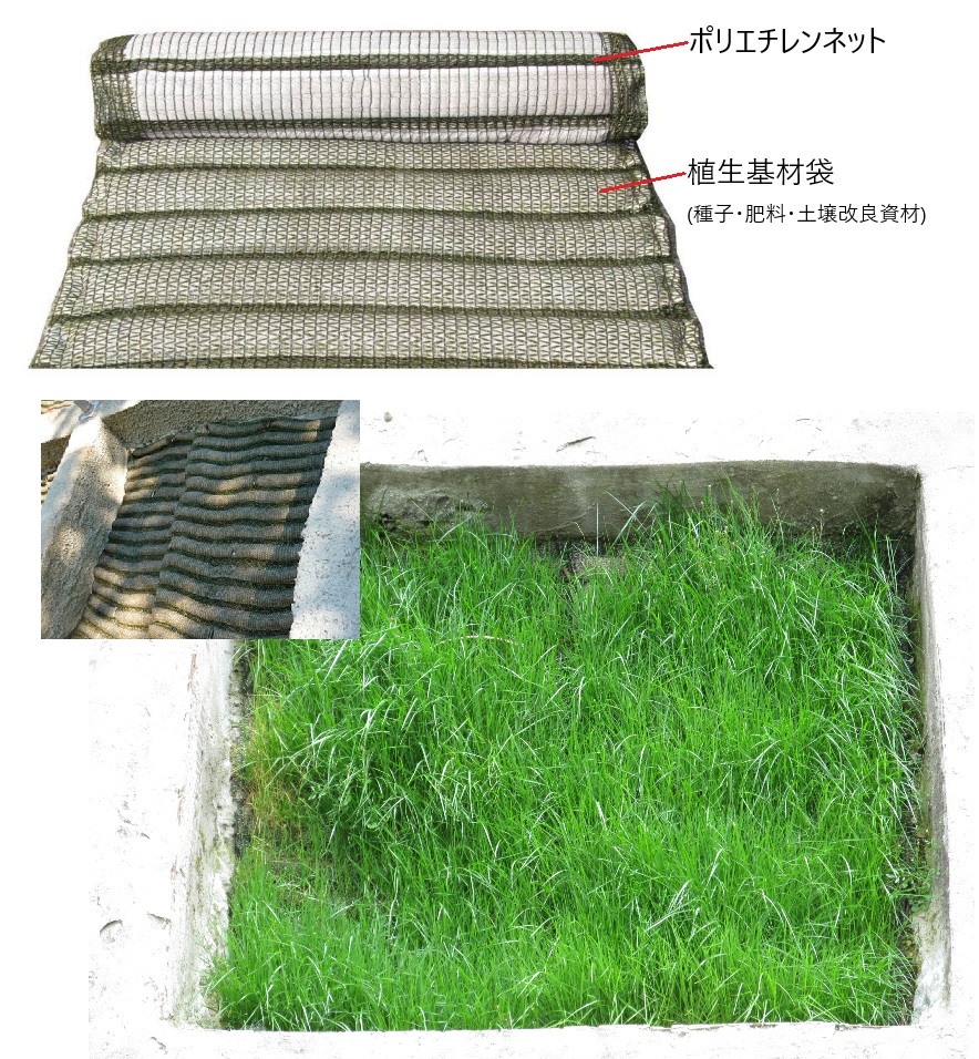 法枠内緑化用植生マット工法「枠わくマット工」(CG-230006-A)