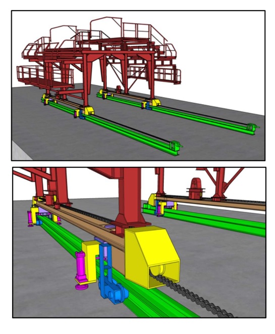 トンネル工事用作業台車レール移動システム「Rail Walker System」(KT-230112-A)