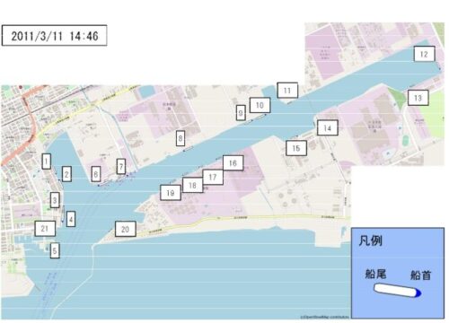 津波からの船舶緊急避難の円滑化のための回頭能力の検証と船速の分析