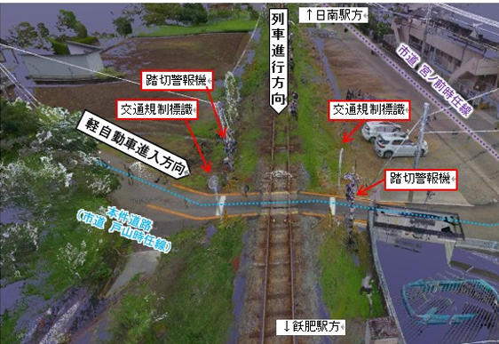 九州旅客鉄道株式会社 日南線 日南駅～飫肥駅間（単線）で発生した踏切障害事故（令和7年8月31日発生）
